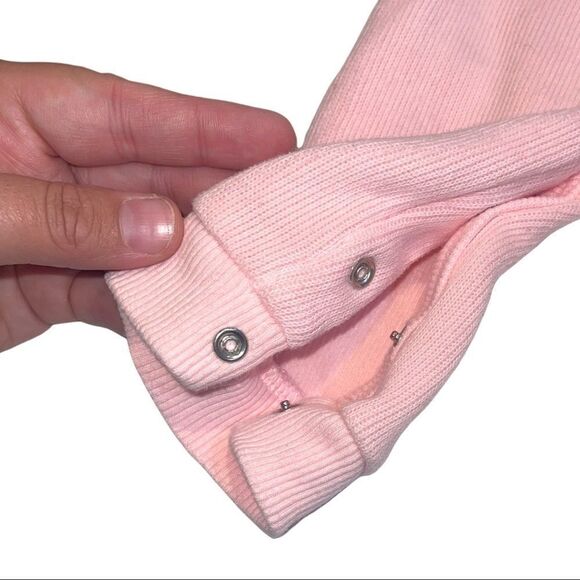 Ralph‎ Lauren Pastel Pink Knit Snap Bottom One Piece Bodysuit - Picture 4 of 7